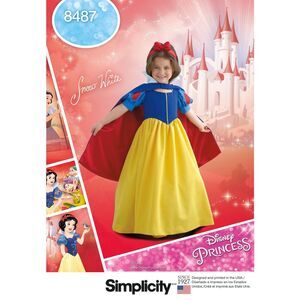 Simplicity Pattern 8487 Sz 7-14 Child Disney Princess Snow White Costume UNCUT